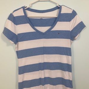 Tommy Hilfiger Fitted Stripped Short Sleeve Top